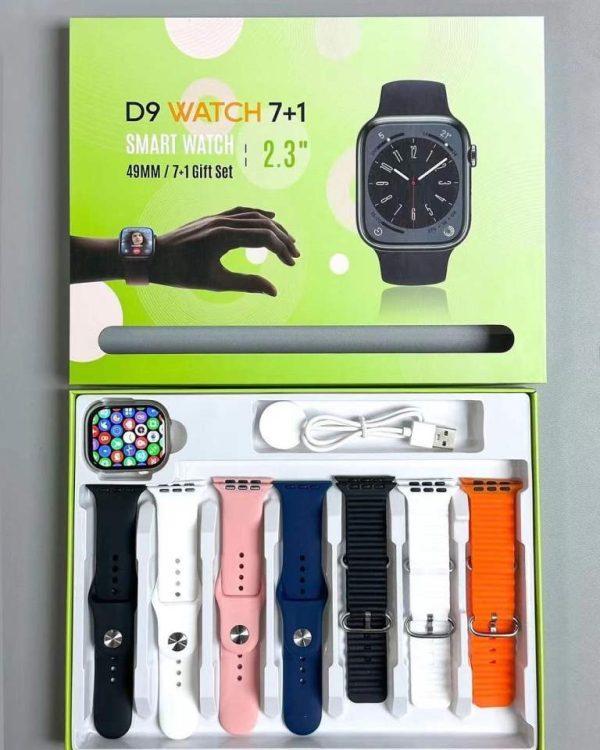 D9 Ultra Series 9 Smart Watch – 7 Straps Included