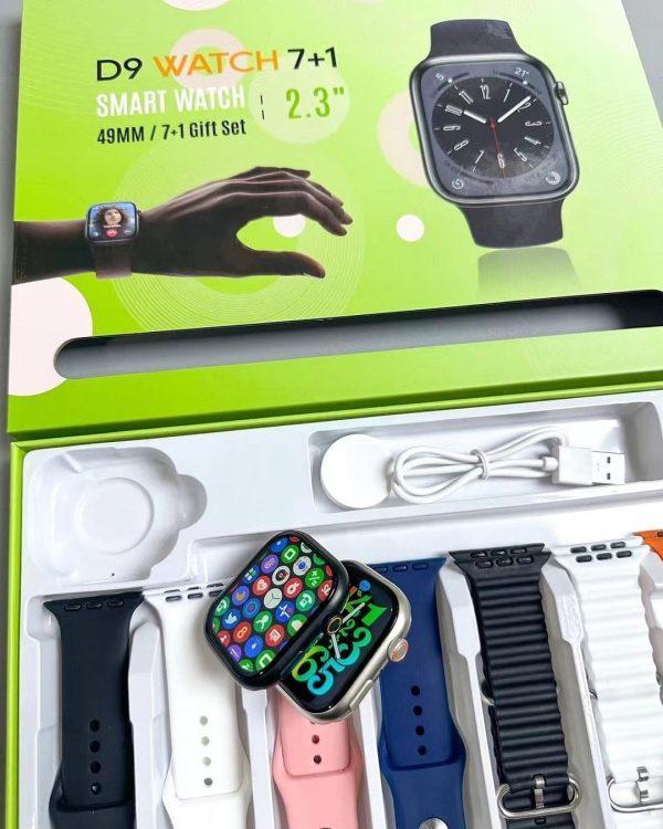 D9 Ultra Series 9 Smart Watch – 7 Straps Included