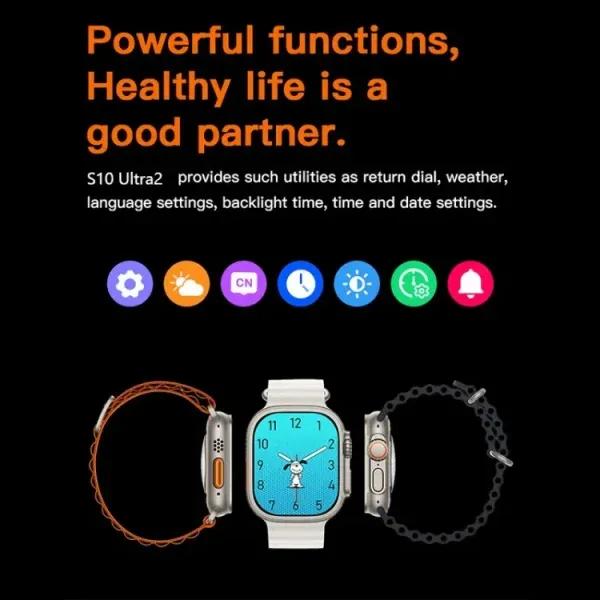 S10 Ultra 2 Smart Watch – Titanium Look, Bluetooth Calling