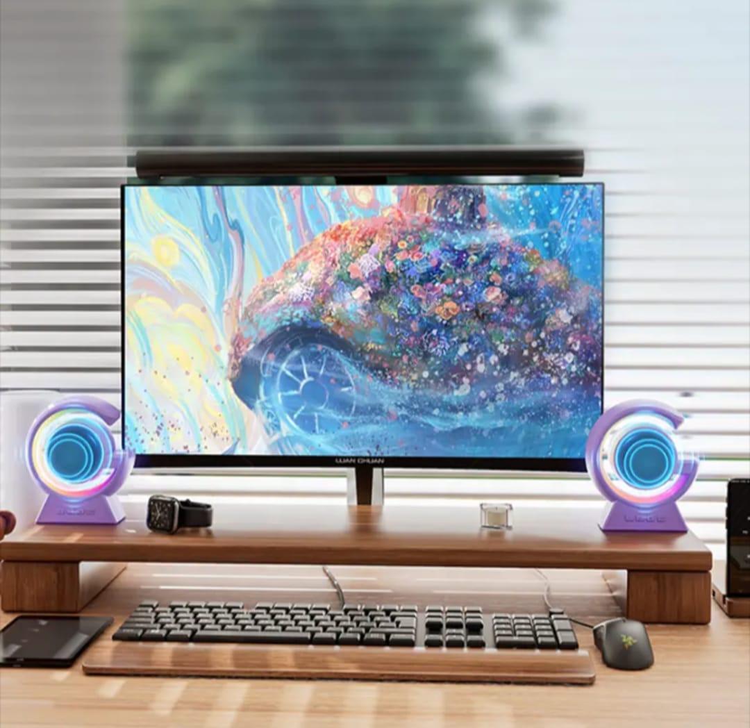 Touch Lamp Bluetooth Speaker – RGB Night Light & Voice Control