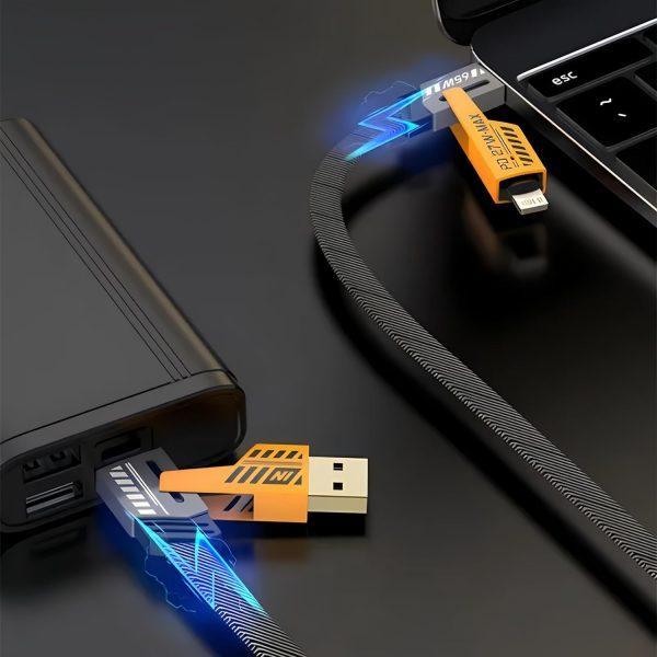 4-in-1 Fast Charging Cable – 65W PD Compatible