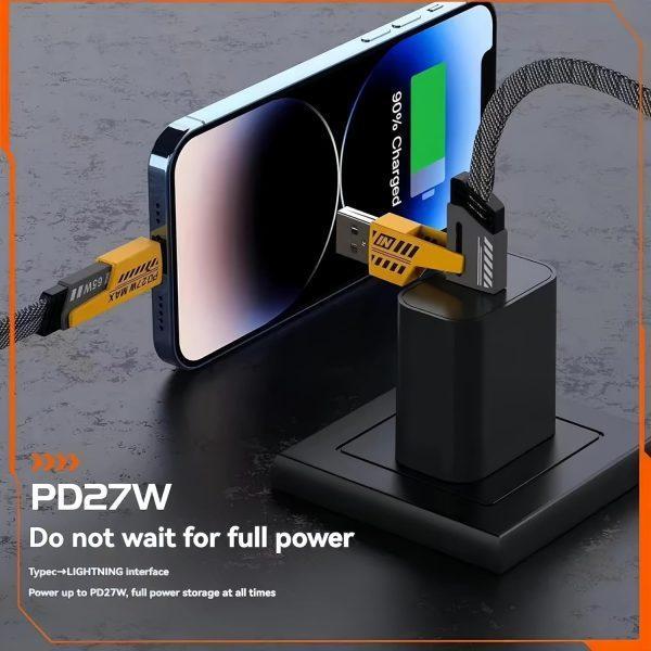 4-in-1 Fast Charging Cable – 65W PD Compatible