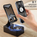 3-in-1 bluetooth speaker with foldable phone stand