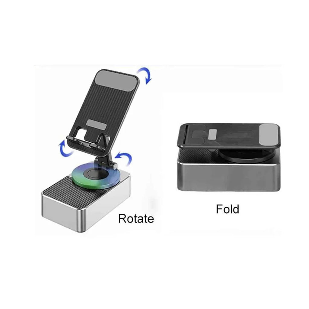 3-in-1 Bluetooth Speaker + Phone Stand – Foldable