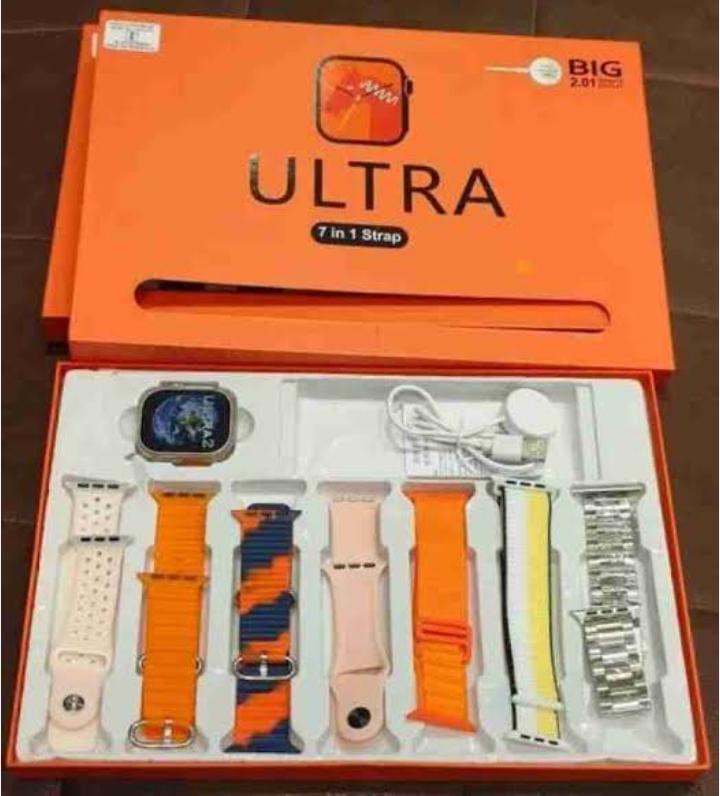 Smart Watch with 7 Straps & Fast Charge – Complete Set