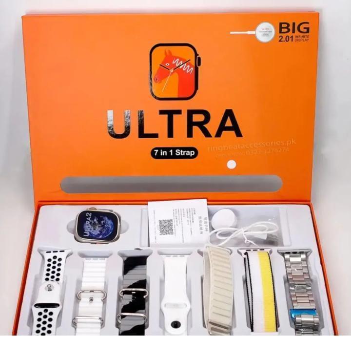 Smart Watch with 7 Straps & Fast Charge – Complete Set