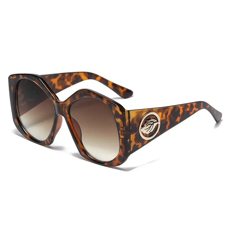 Green Leopard Print Sunglasses