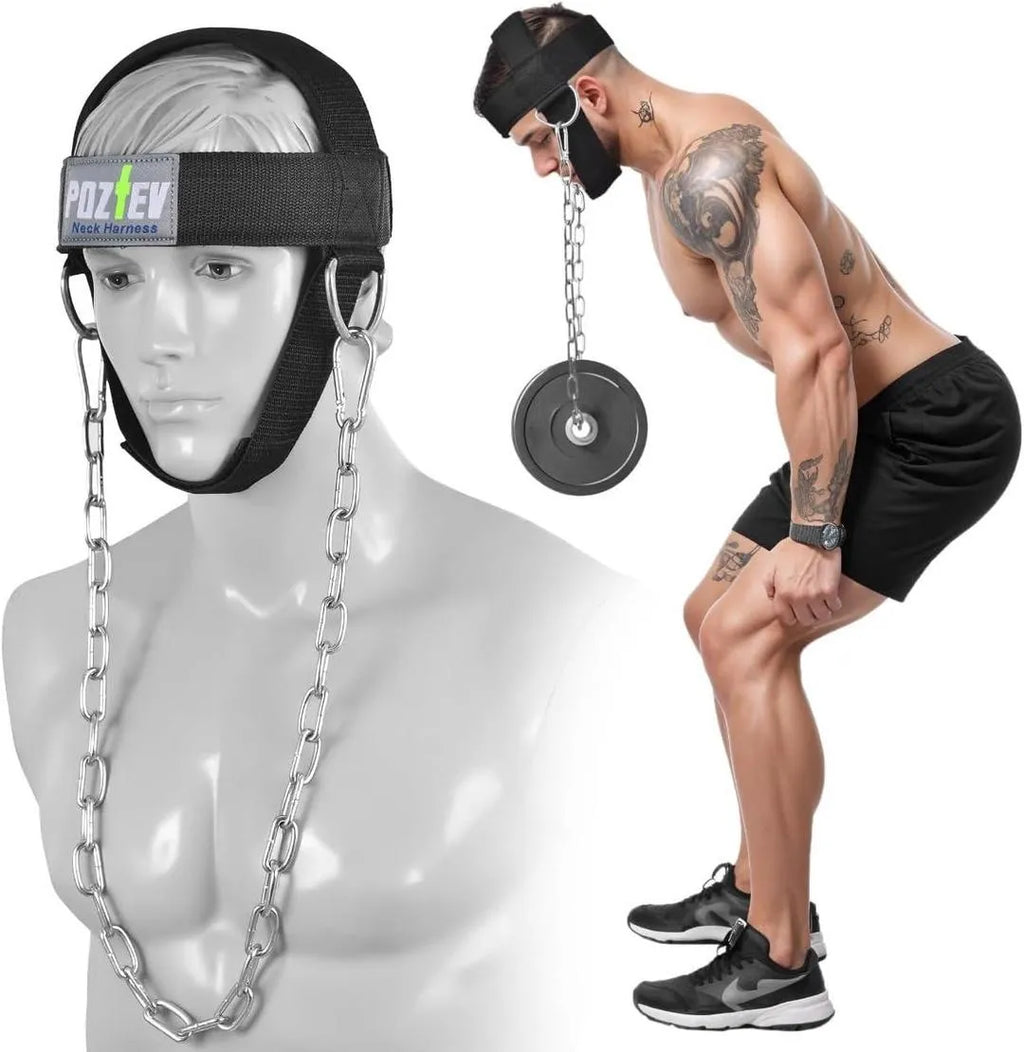 Adjustable steel chain neck pull rope for gym fitness