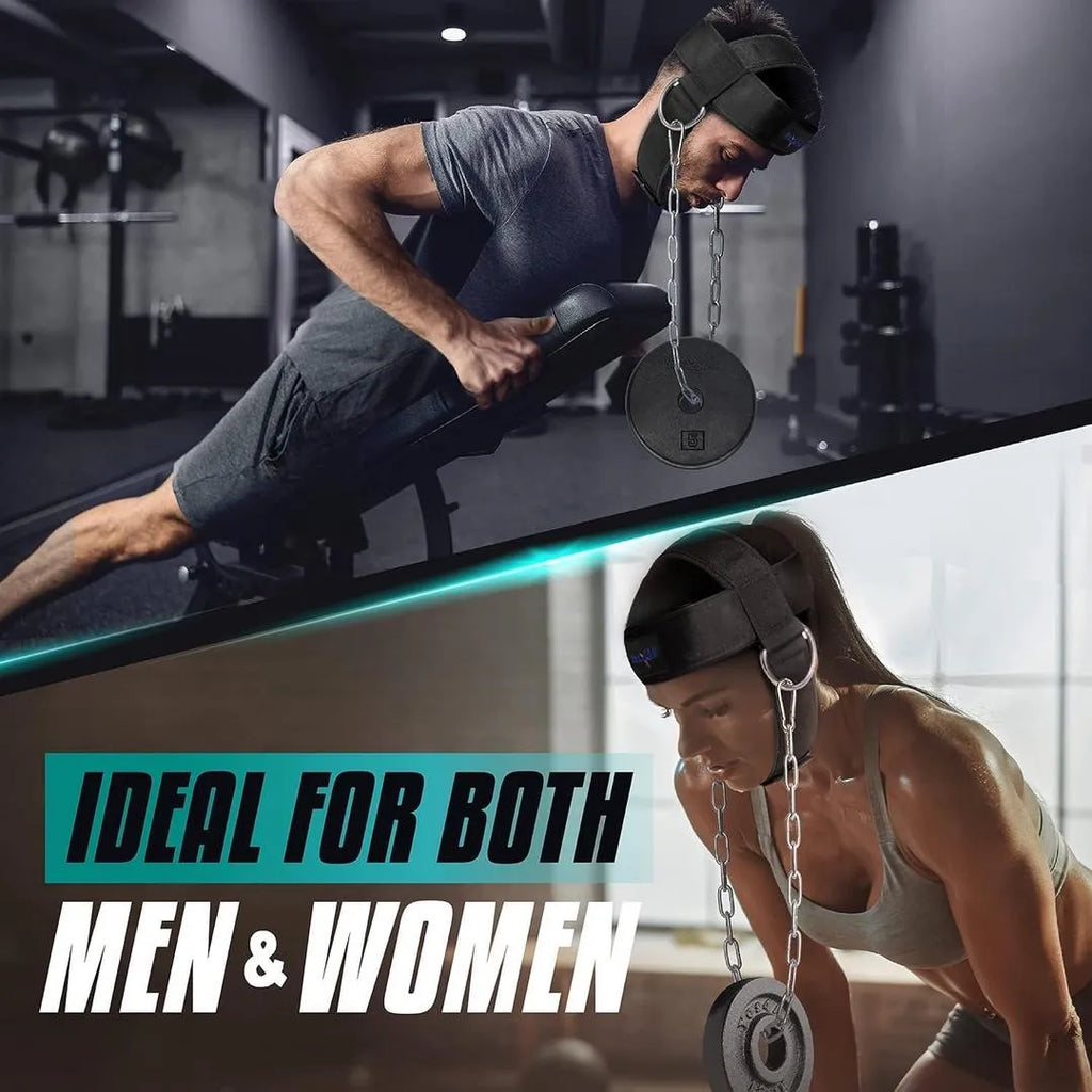 Steel Chain Neck Pull Rope – Gym Strength Trainer