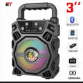 Portable Bluetooth speaker with black aluminium body