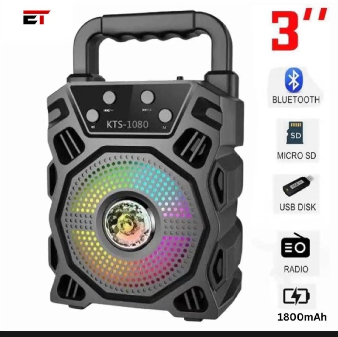 Portable Bluetooth speaker with black aluminium body