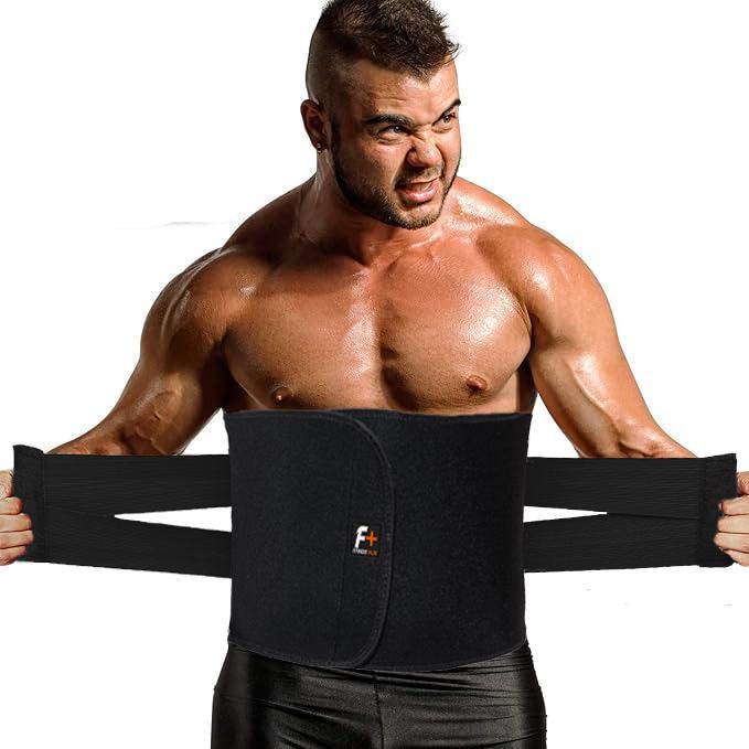 Adjustable waist trimmer belt with non-slip grip