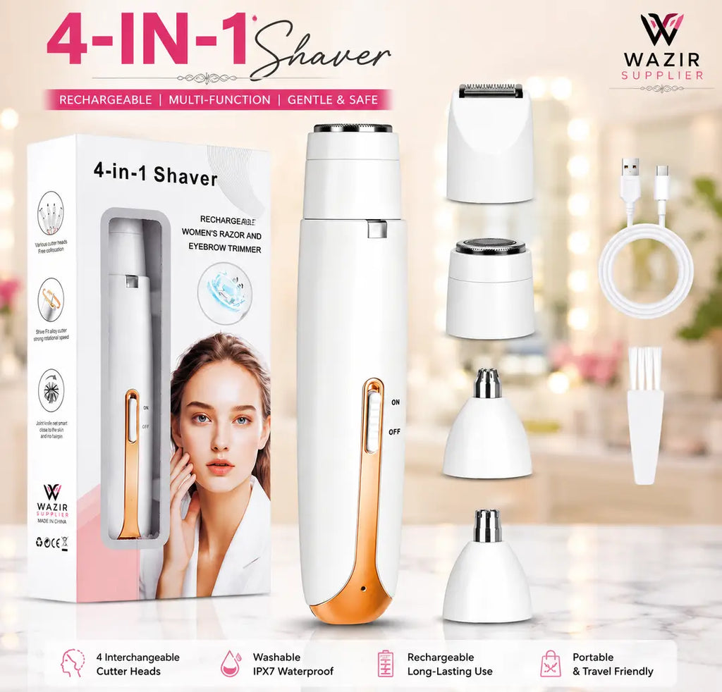 Rechargeable women's eyebrow and facial hair trimmer