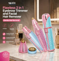 Rechargeable eyebrow and facial hair trimmer for women