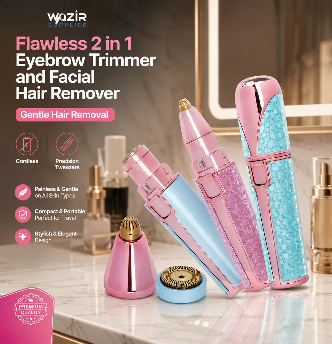 Rechargeable eyebrow and facial hair trimmer for women