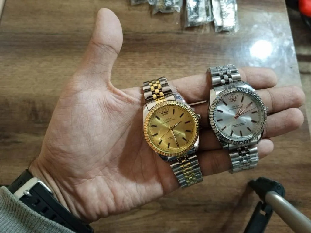 Luxury Chain Watch Gold Silver