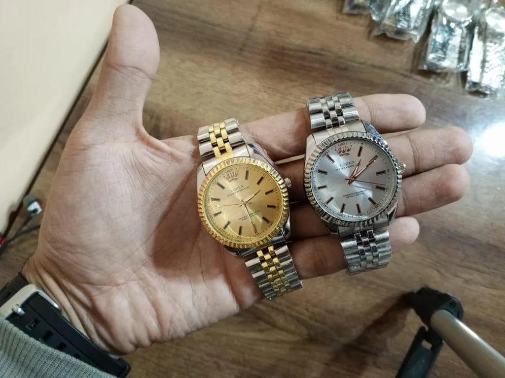 Luxury Chain Watch Gold Silver