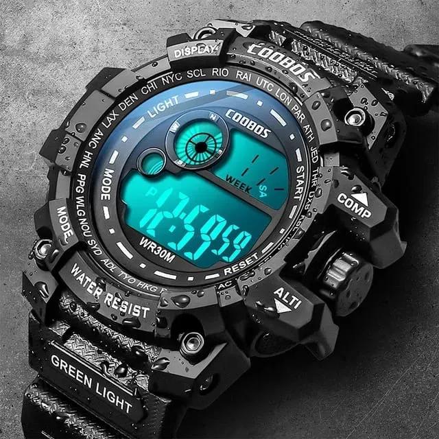 Mens Sports Watch Black Blue