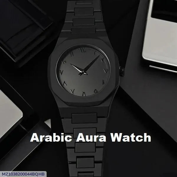 Black Aura Watch - Arabic Dial