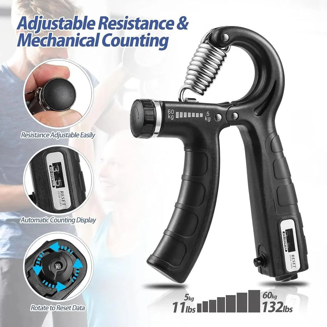 Adjustable hand gripper for home gym fitness training