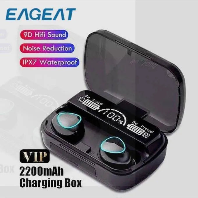 M10 Wireless Earbuds – LED Battery Display & Charging Case