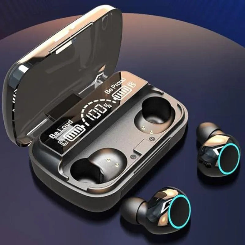 M10 Wireless Earbuds – LED Battery Display & Charging Case