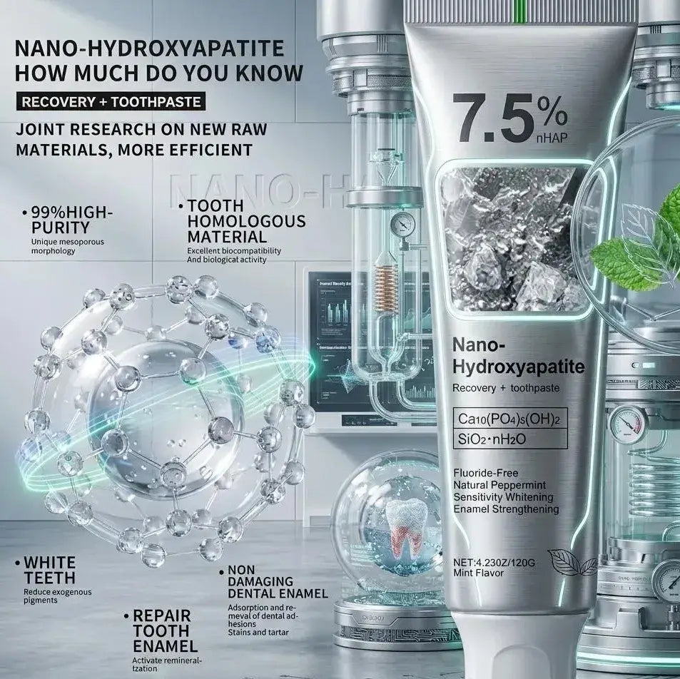 Nano Hydroxyapatite Teeth Whitening Toothpaste + Soft Brush