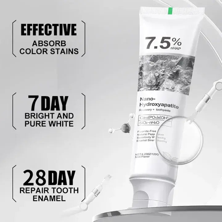 Nano Hydroxyapatite Teeth Whitening Toothpaste + Soft Brush
