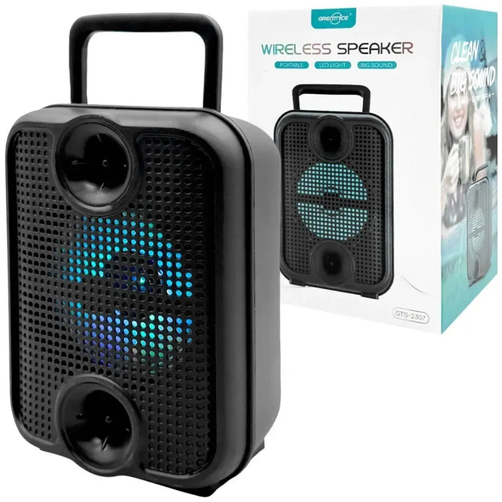 LED Bluetooth Speaker – Colour Lights & Long Battery