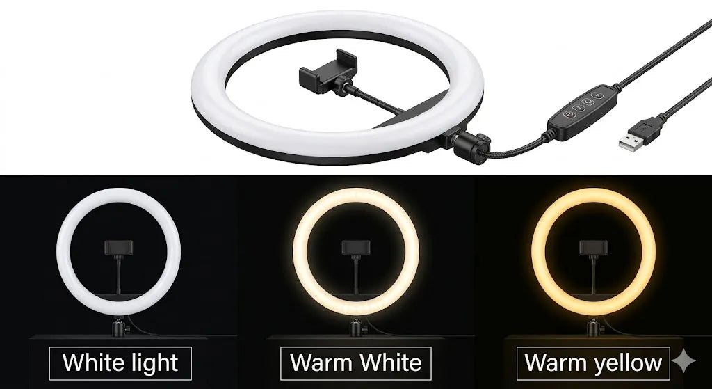 Clip-On LED Ring Light for Phone