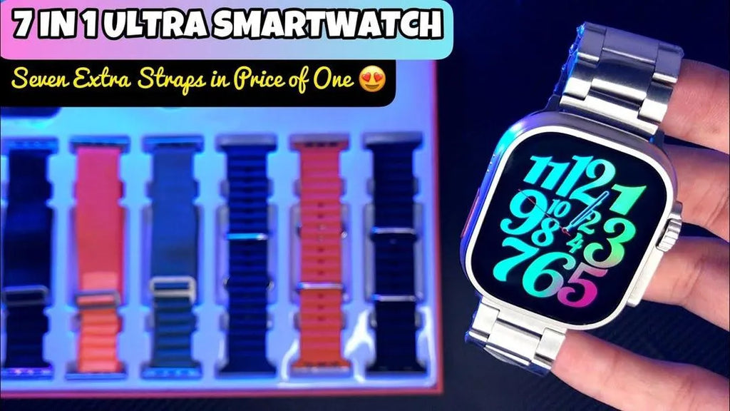 7-in-1 Smart Watch Bundle – 7 Straps & Fitness Tracker