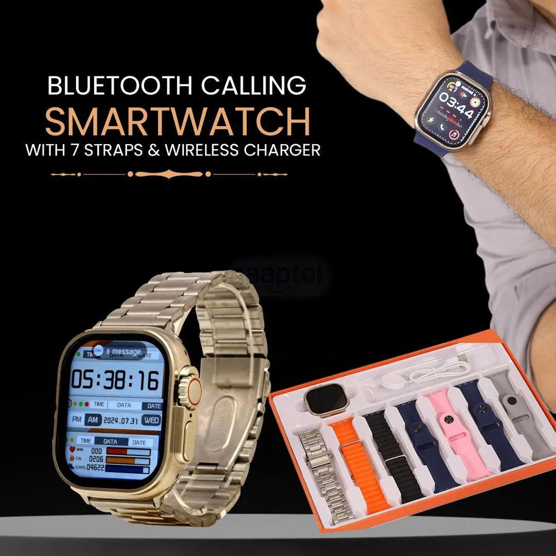 7-in-1 Smart Watch Bundle – 7 Straps & Fitness Tracker