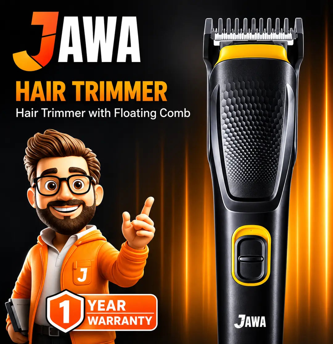JAWA JW-822 Hair Trimmer – Floating Comb, Steel Blades