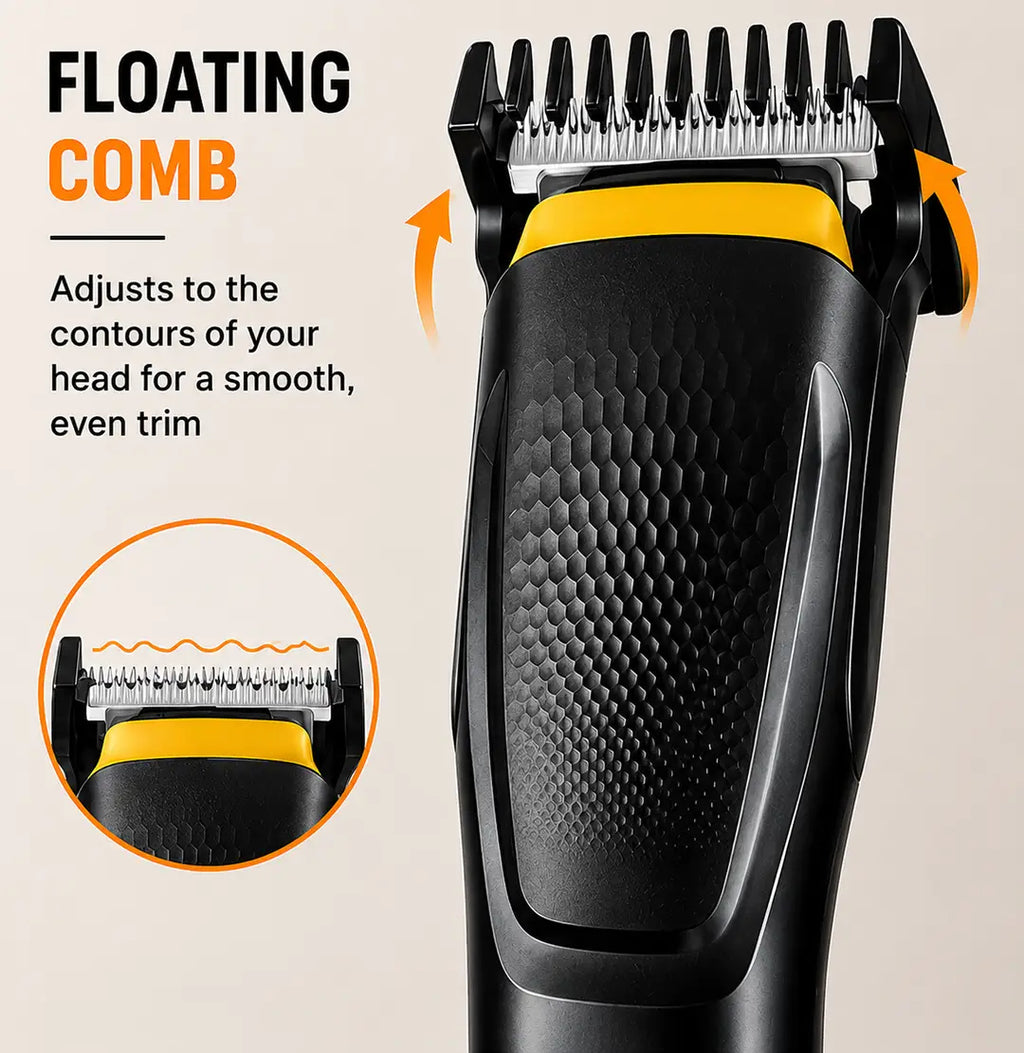 JAWA JW-822 Hair Trimmer – Floating Comb, Steel Blades