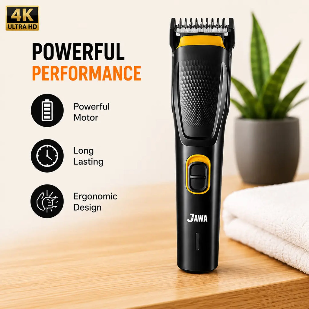 JAWA JW-822 Hair Trimmer – Floating Comb, Steel Blades