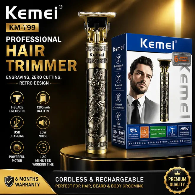 Kemei KM-T99 T-blade hair clipper and beard trimmer