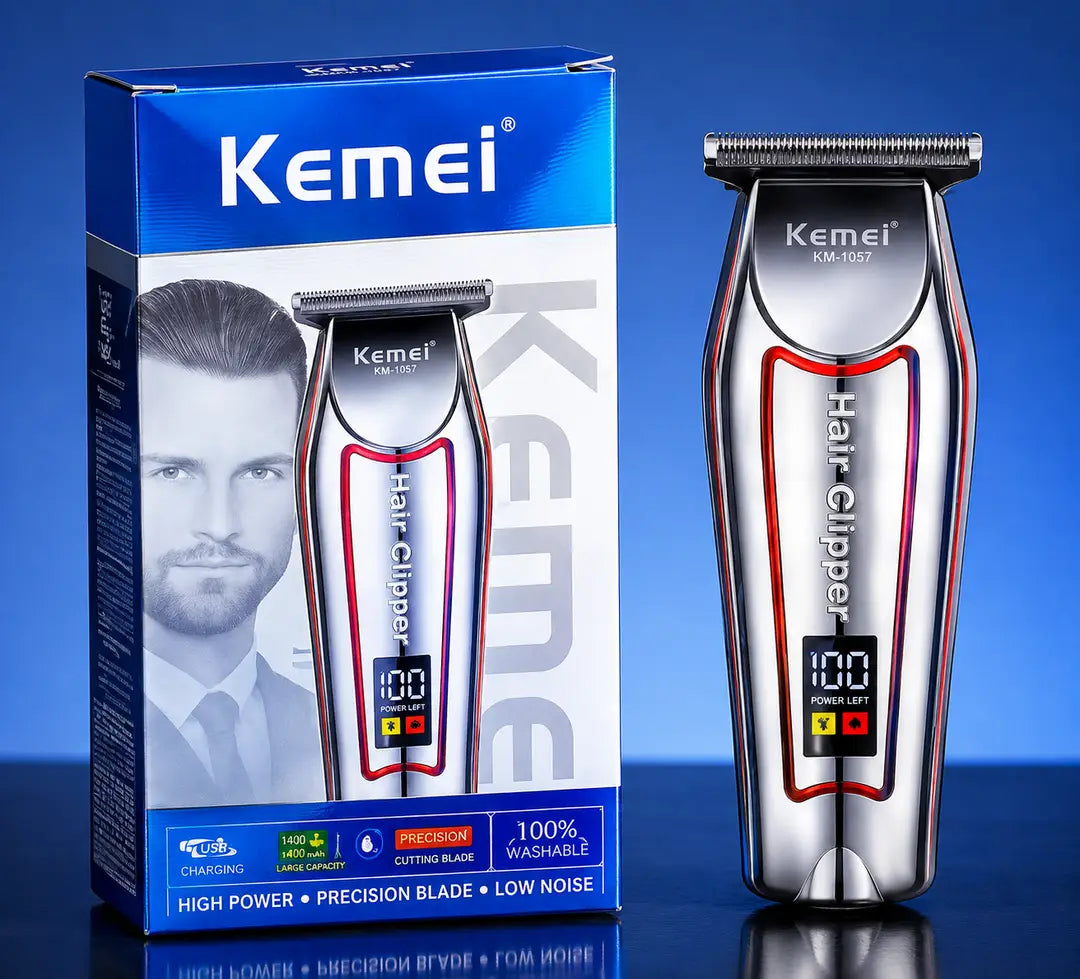 Kemei KM-034 Hair Clipper – T-Blade, Digital Display