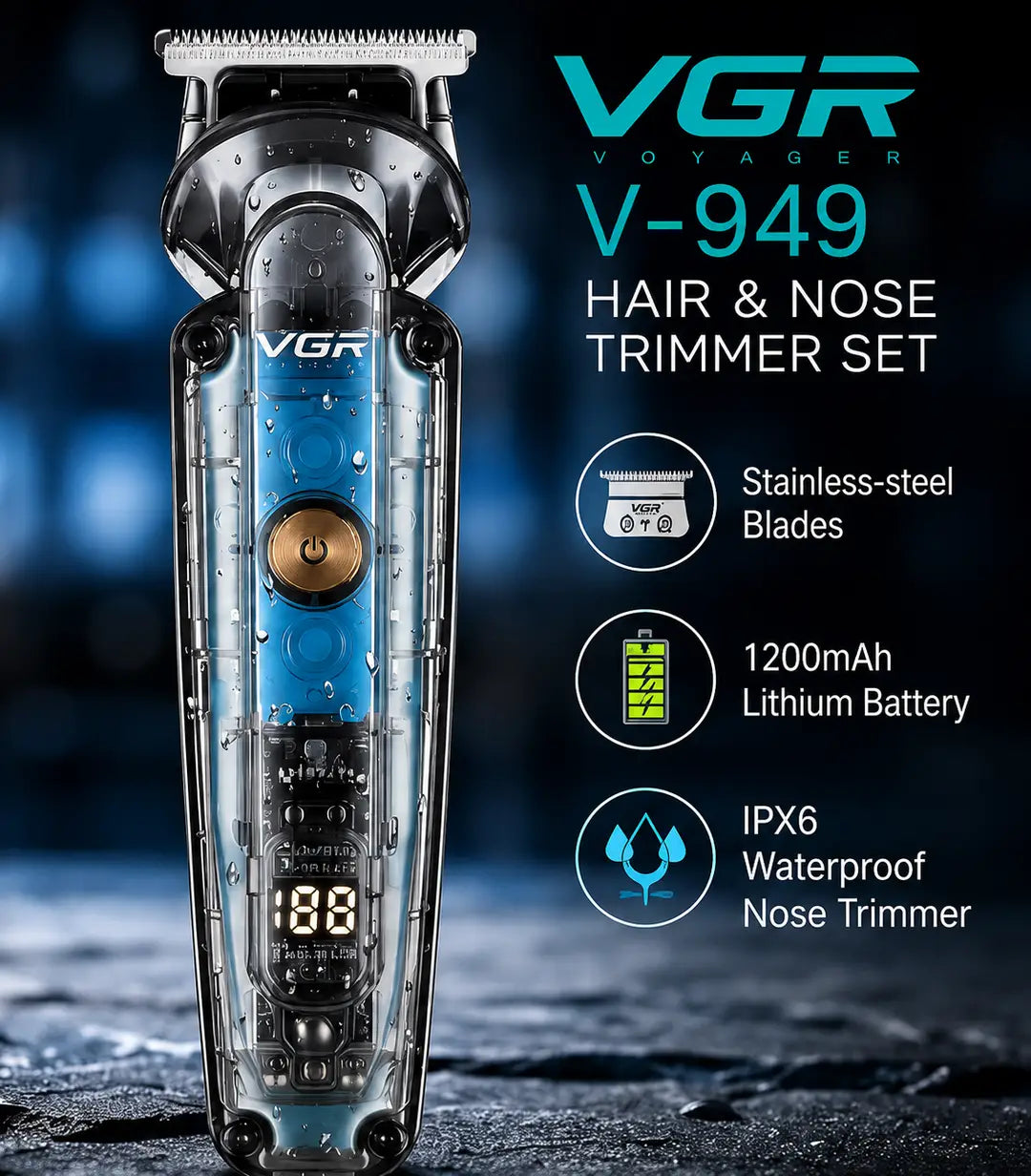 VGR V-949 Hair & Nose Trimmer Set – Waterproof