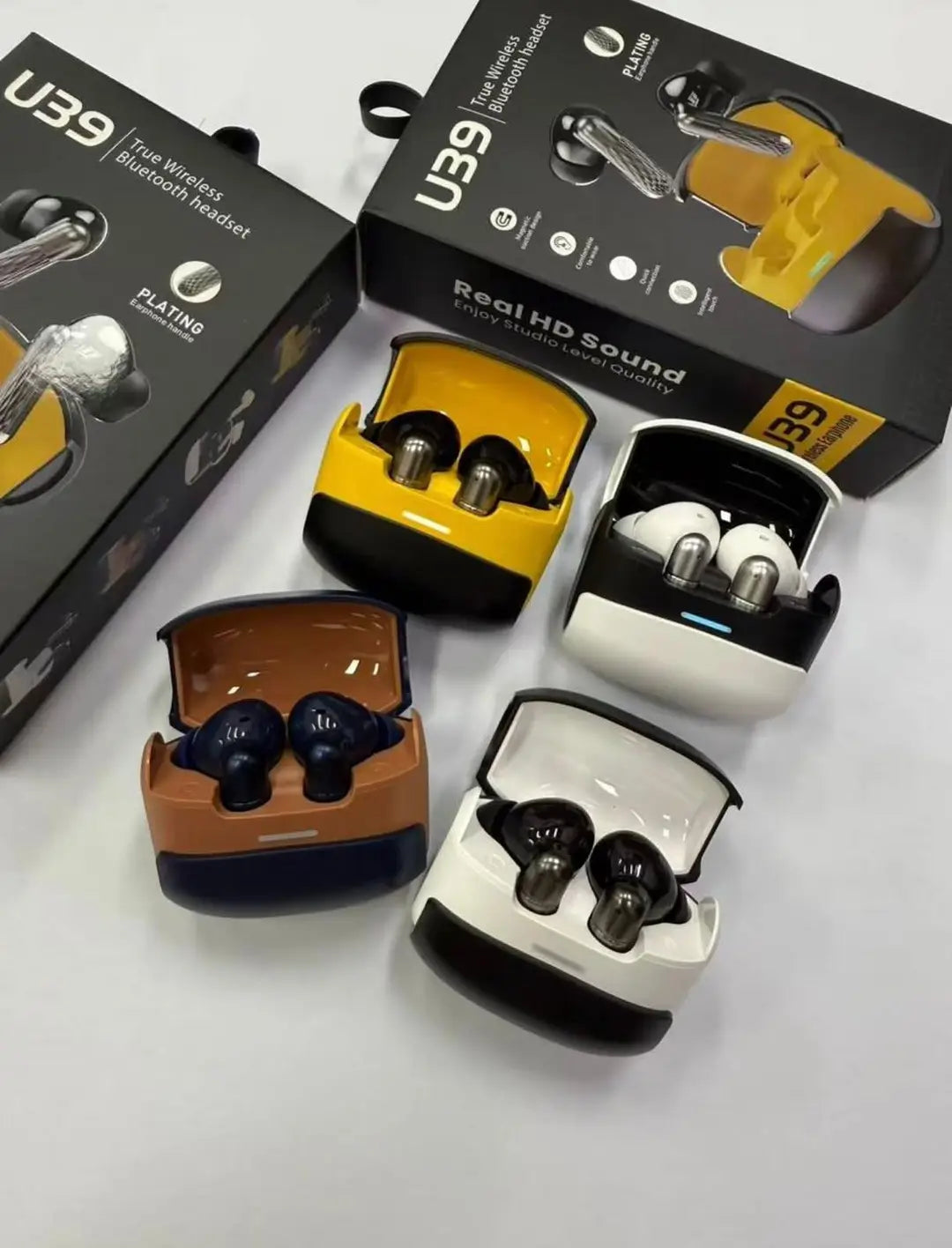 U39 wireless Bluetooth earbuds with charging case