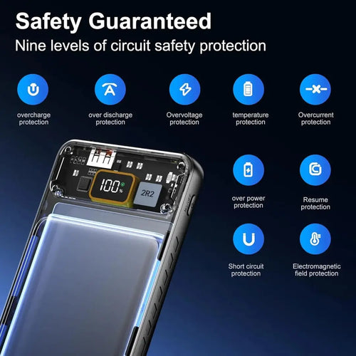 10000mAh slim power bank with 22.5W PD fast charging