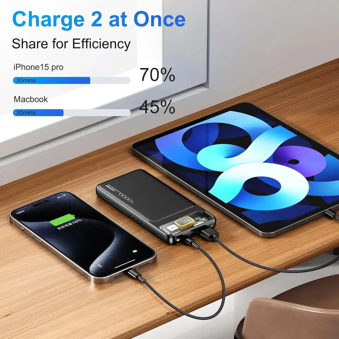 10000mAh Slim Power Bank – 22.5W PD Fast Charging