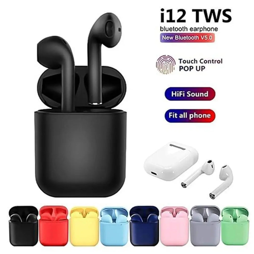 i12 TWS earbuds touch control