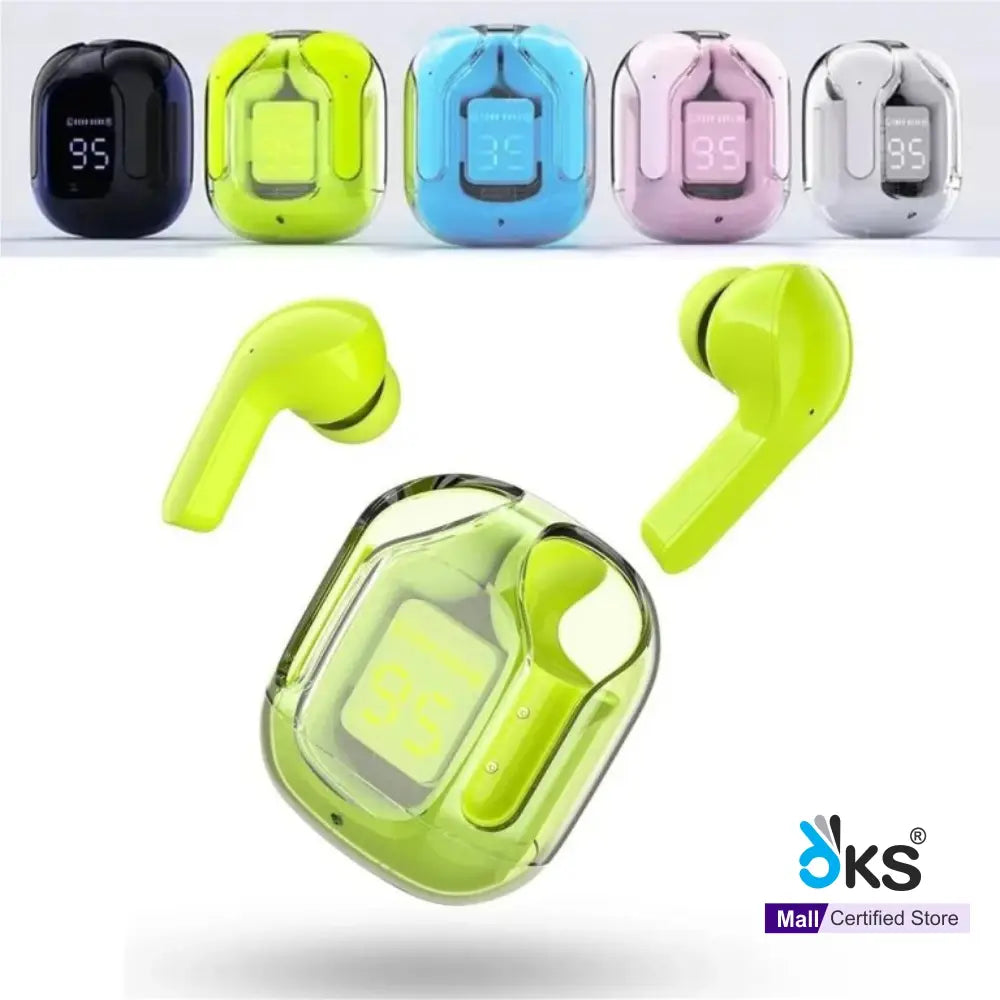 Air31 TWS wireless earbuds with transparent charging case
