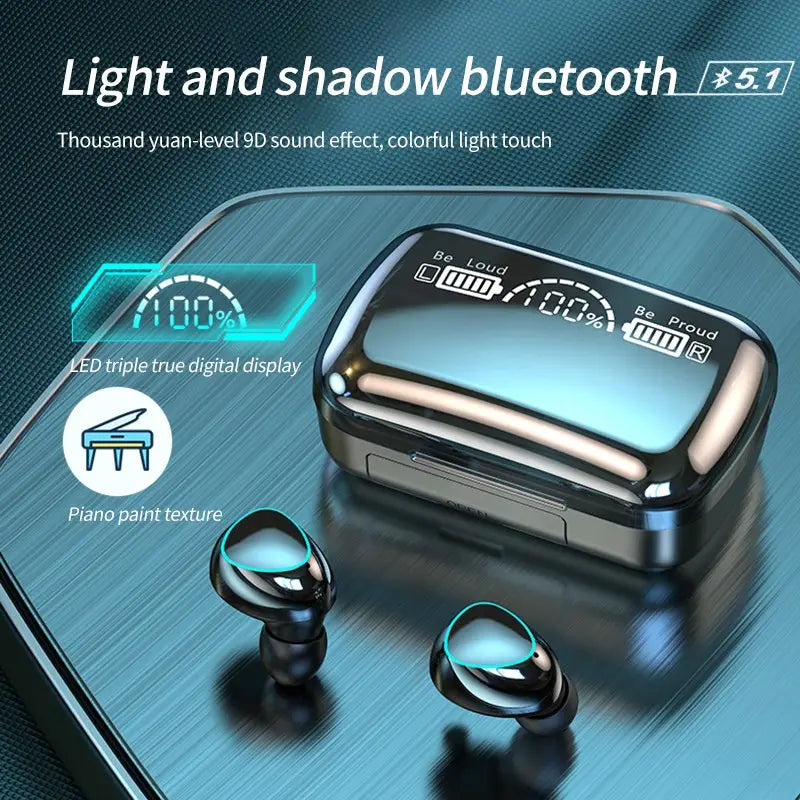 M10 gaming earbuds close up
