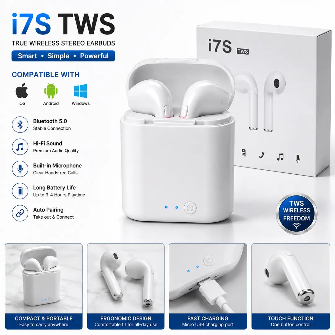i7 mini TWS wireless sports earphones