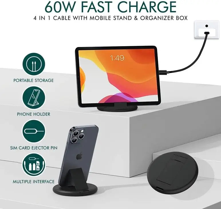 Wireless charger card holder phone stand