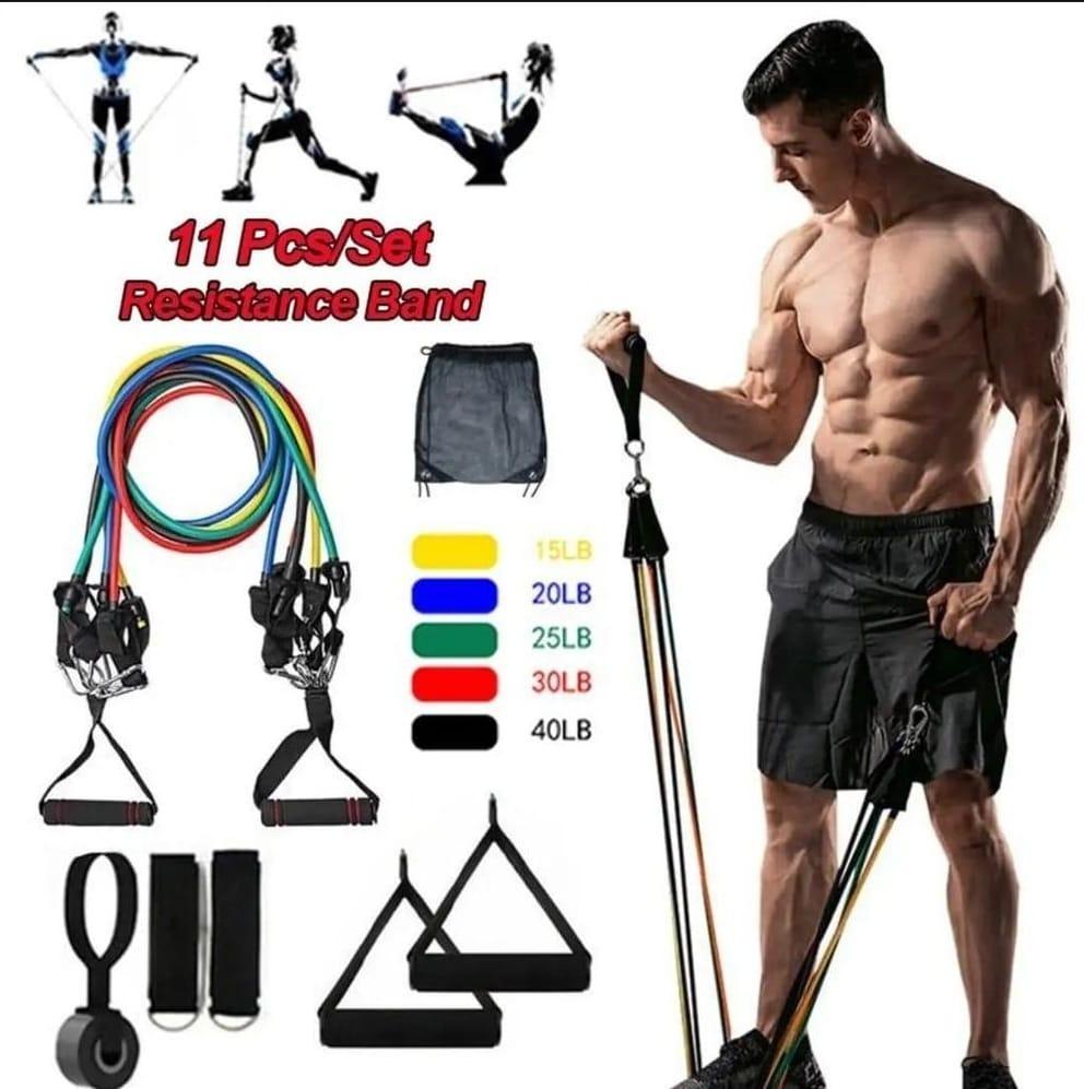 Resistance Bands Set – 11 Pcs Home Gym Kit