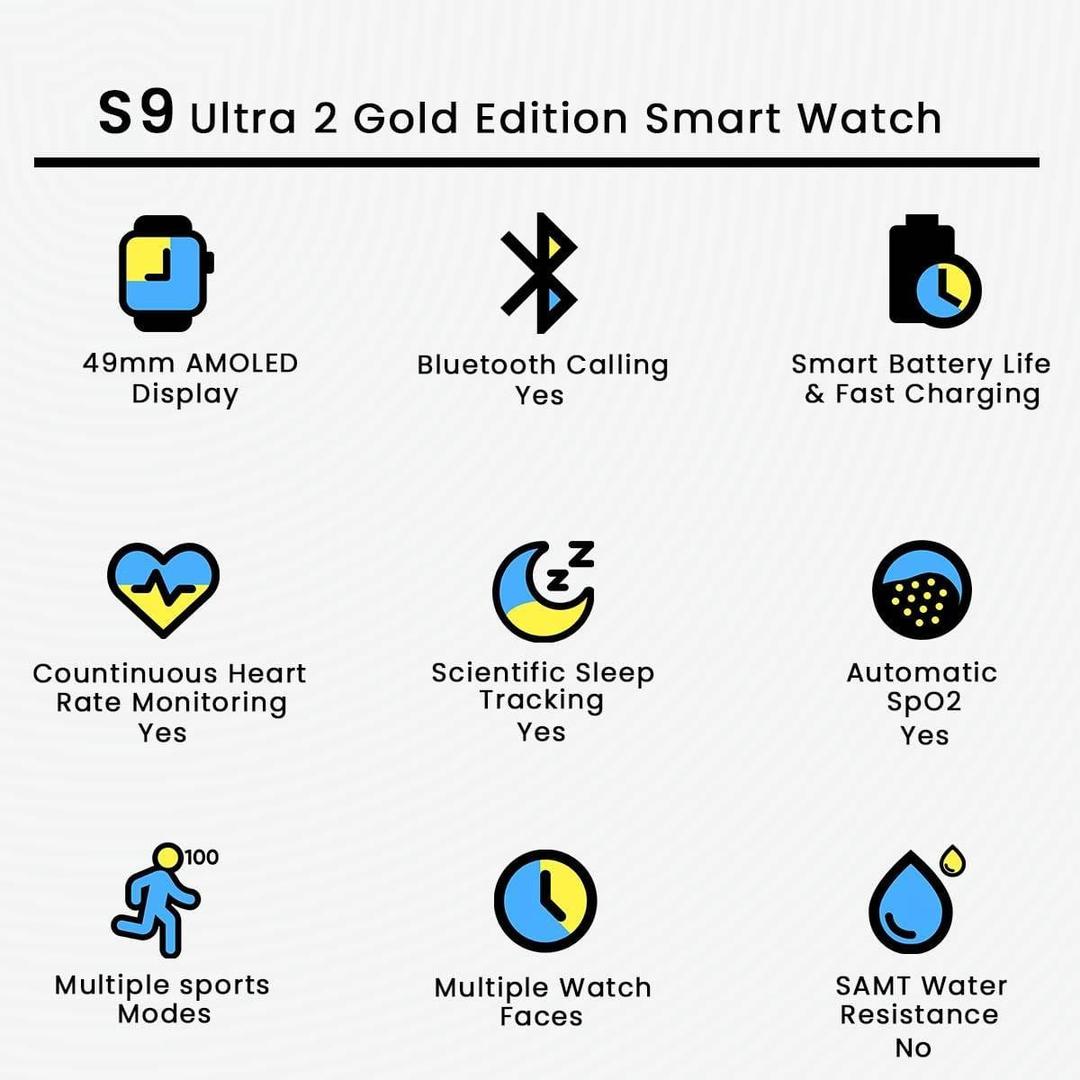 Gold Health Smart Watch – Bluetooth 5.3