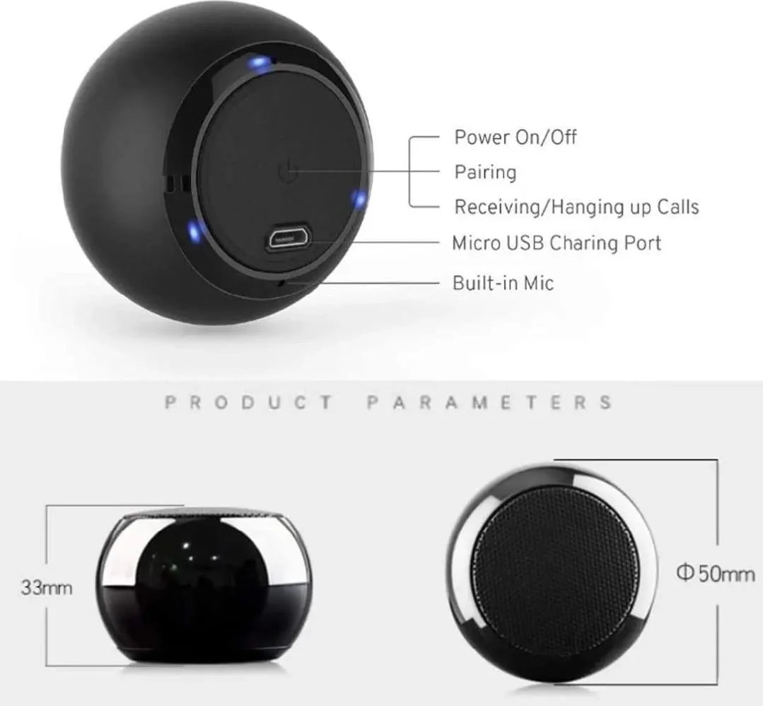 Mini Bluetooth Speaker – Rechargeable, Pocket Size