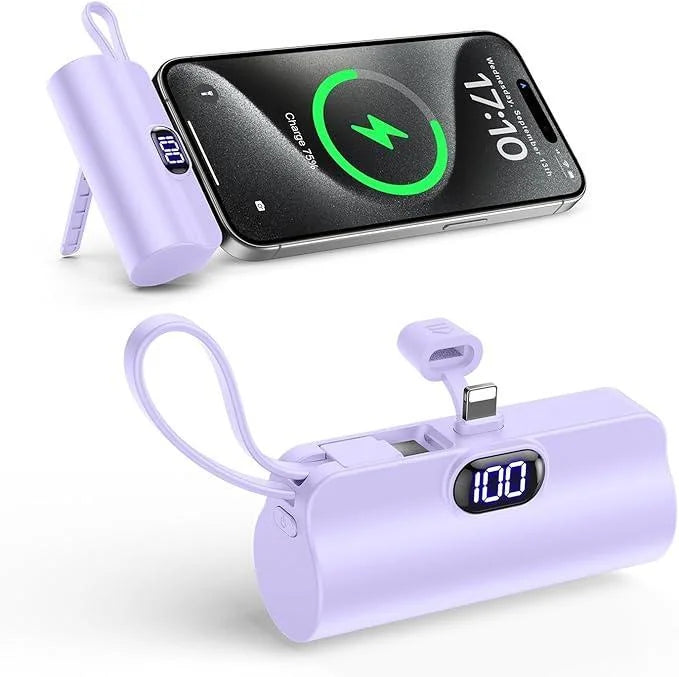 Portable LED power bank 5000mAh dual charge